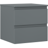 Mexen Orio szafka łazienkowa podumywalkowa 50 cm z blatem, 2 szuflady, grafit mat - 91A10-05047-2-BFFC66