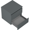 Mexen Orio meuble de salle de bain sous-lavabo 50 cm avec plateau, 2 tiroirs, graphite mat - 91A10-05047-2-BFFC66