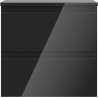 Mexen Orio Badezimmerunterschrank 50 cm mit Arbeitsplatte, 2 Schubladen, schwarz glänzend - 91A10-05047-2-BFFC70