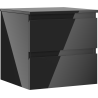 Mexen Orio Badezimmerunterschrank 50 cm mit Arbeitsplatte, 2 Schubladen, schwarz glänzend - 91A10-05047-2-BFFC70