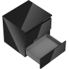 Mexen Orio Badezimmerunterschrank 50 cm mit Arbeitsplatte, 2 Schubladen, schwarz glänzend - 91A10-05047-2-BFFC70