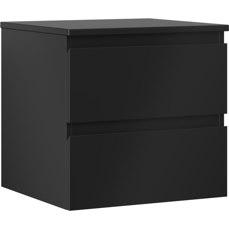 Mexen Orio badrumsskåp under tvättställ 50 cm med bänkskiva, 2 lådor, svart matt - 91A10-05047-2-BFFC71