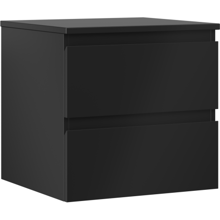 Mexen Orio Badezimmerschrank 50 cm mit Arbeitsplatte, 2 Schubladen, schwarz matt - 91A10-05047-2-BFFC71
