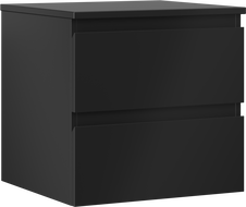Mexen Orio Badezimmerschrank 50 cm mit Arbeitsplatte, 2 Schubladen, schwarz matt - 91A10-05047-2-BFFC71