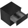Mexen Orio mueble de baño bajo lavabo de 50 cm con encimera, 2 cajones, negro mate - 91A10-05047-2-BFFC71