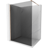 Mexen Kioto Duschwand Walk-in 100 x 200 cm, Graphit 8 mm, Roségold - 800-100-101-60-40