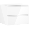 Mexen Orio badkamerkast onder wastafel 60 cm met blad, 2 laden, witte glans - 91A10-06047-2-BFFC00