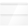 Mexen Orio badkamerkast onder wastafel 60 cm met blad, 2 laden, witte glans - 91A10-06047-2-BFFC00