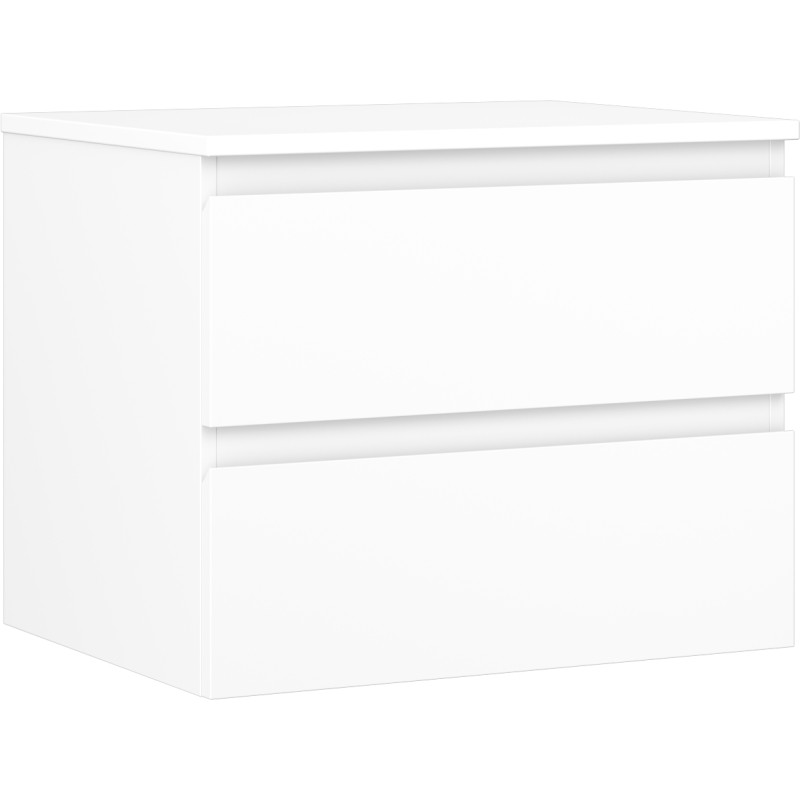 Mexen Orio vannitoa kapp valamualune 60 cm koos lauaplaadiga, 2 sahtlit, valge matt - 91A10-06047-2-BFFC01