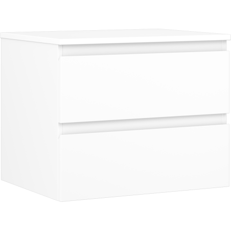 Mexen Orio vannitoa kapp valamualune 60 cm koos lauaplaadiga, 2 sahtlit, valge matt - 91A10-06047-2-BFFC01