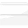 Mexen Orio vannitoa kapp valamualune 60 cm koos lauaplaadiga, 2 sahtlit, valge matt - 91A10-06047-2-BFFC01