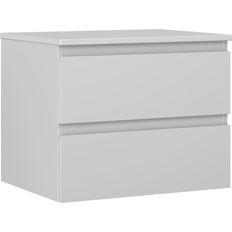 Mexen Orio bathroom cabinet 60 cm with countertop, 2 drawers, grey matte - 91A10-06047-2-BFFC62