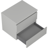 Mexen Orio meuble de salle de bain sous-lavabo 60 cm avec plateau, 2 tiroirs, gris mat - 91A10-06047-2-BFFC62