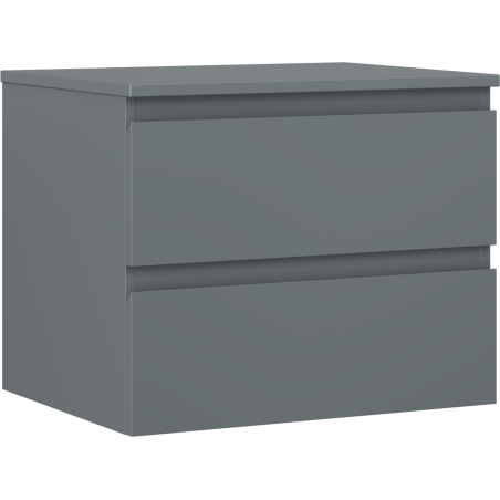 Mexen Orio Badezimmerunterschrank 60 cm mit Arbeitsplatte, 2 Schubladen, matt Graphit - 91A10-06047-2-BFFC66