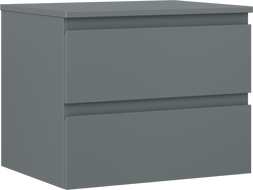 Mexen Orio mobiletto da bagno per lavabo 60 cm con piano, 2 cassetti, grafite opaco - 91A10-06047-2-BFFC66