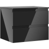 Mexen Orio meuble de salle de bain sous-vasque 60 cm avec plateau, 2 tiroirs, noir brillant - 91A10-06047-2-BFFC70