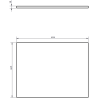 Mexen Orio badkamerkastje onder de wastafel 60 cm met blad, 2 laden, zwart mat - 91A10-06047-2-BFFC71