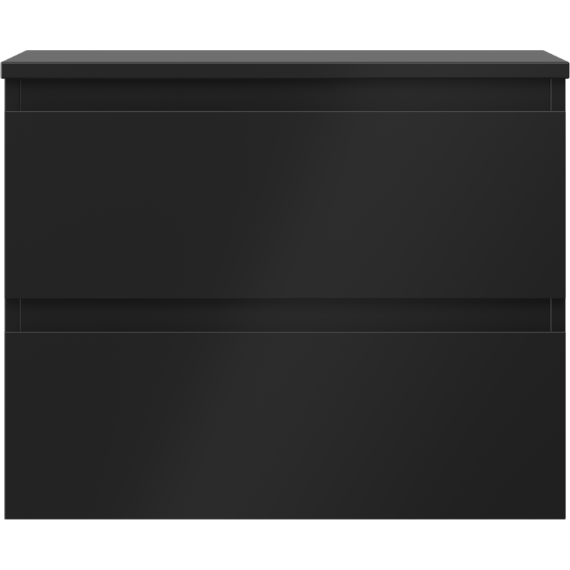 Mexen Orio bathroom cabinet for washbasin 60 cm with countertop, 2 drawers, black matt - 91A10-06047-2-BFFC71