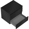 Mexen Orio gabinete de baño para fregadero de 60 cm con encimera, 2 cajones, negro mate - 91A10-06047-2-BFFC71
