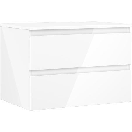 Mexen Orio Badezimmerschrank unter dem Waschbecken 70 cm mit Arbeitsplatte, 2 Schubladen, weiß glänzend - 91A10-07047-2-BFFC00