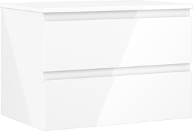 Mexen Orio badkamerkastje onder wastafel 70 cm met blad, 2 lades, wit glanzend - 91A10-07047-2-BFFC00