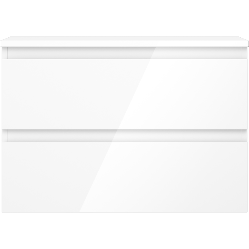 Mexen Orio mobile da bagno sospeso 70 cm con piano, 2 cassetti, bianco lucido - 91A10-07047-2-BFFC00