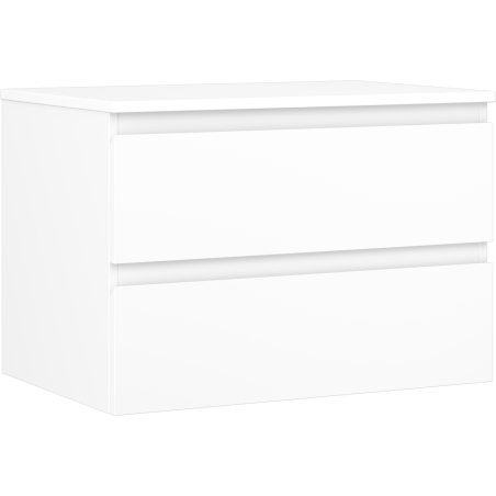 Mexen Orio armário de casa de banho de 70 cm com tampo, 2 gavetas, branco mate - 91A10-07047-2-BFFC01