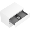Mexen Orio meuble de salle de bain sous-vasque 70 cm avec plateau, 2 tiroirs, blanc mat - 91A10-07047-2-BFFC01