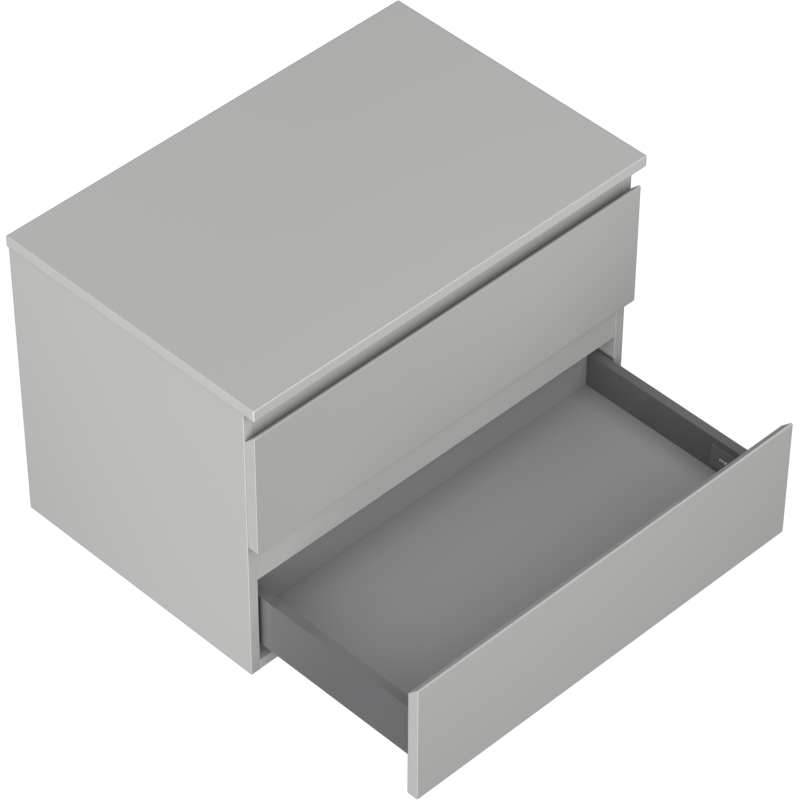 Mexen Orio armario de baño de 70 cm con tablero, 2 cajones, gris mate - 91A10-07047-2-BFFC62