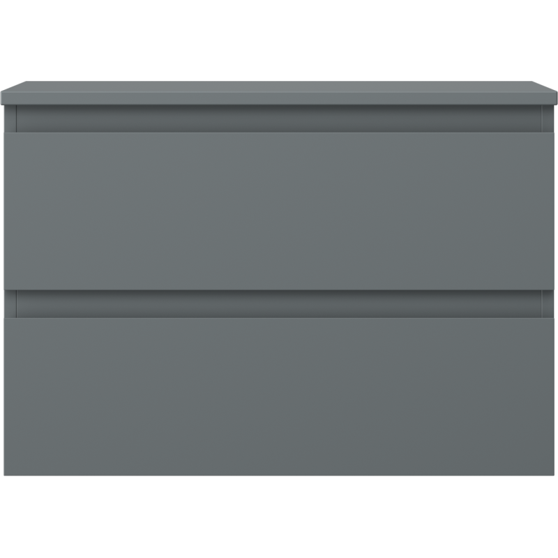 Mexen Orio Badezimmerschrank 70 cm mit Waschtischplatte, 2 Schubladen, Mattgrafit - 91A10-07047-2-BFFC66