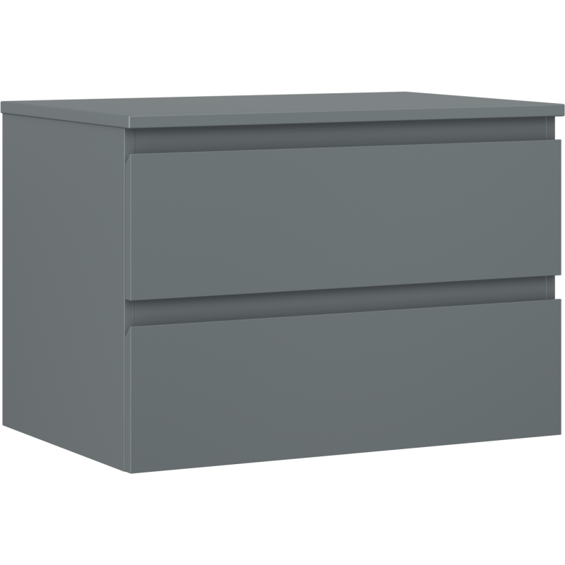 Mexen Orio Badezimmerschrank 70 cm mit Waschtischplatte, 2 Schubladen, Mattgrafit - 91A10-07047-2-BFFC66