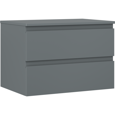 Mexen Orio Badezimmerschrank 70 cm mit Arbeitsplatte, 2 Schubladen, Graphit Matt - 91A10-07047-2-BFFC66