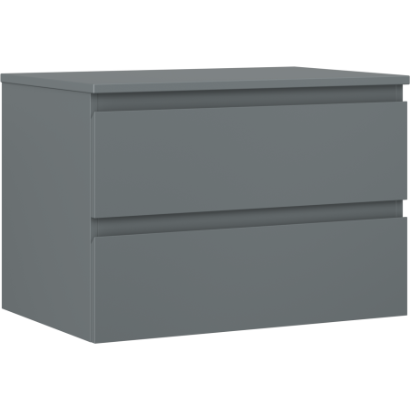 Mexen Orio bathroom cabinet 70 cm with countertop, 2 drawers, matte graphite - 91A10-07047-2-BFFC66