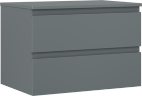 Mexen Orio Badezimmerschrank 70 cm mit Waschtischplatte, 2 Schubladen, Mattgrafit - 91A10-07047-2-BFFC66