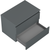 Mexen Orio Badezimmerschrank 70 cm mit Arbeitsplatte, 2 Schubladen, Graphit Matt - 91A10-07047-2-BFFC66