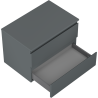 Mexen Orio mobile da bagno sotto lavabo 70 cm con piano, 2 cassetti, grafite opaco - 91A10-07047-2-BFFC66