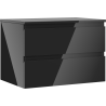 Mexen Orio mueble de baño bajo lavabo de 70 cm con encimera, 2 cajones, negro brillante - 91A10-07047-2-BFFC70