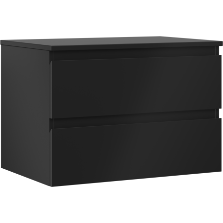 Mexen Orio badkamerkast onder wastafel 70 cm met blad, 2 lades, zwart mat - 91A10-07047-2-BFFC71