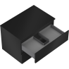 Mexen Orio Badezimmerschrank 70 cm mit Arbeitsplatte, 2 Schubladen, Schwarz matt - 91A10-07047-2-BFFC71
