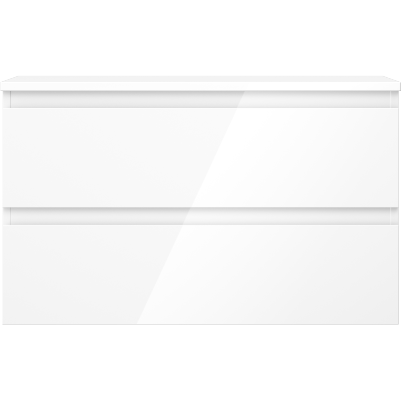 Mexen Orio badkamerkast 80 cm met blad, 2 lades, wit glans - 91A10-08047-2-BFFC00