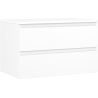 Mexen Orio badkamerkastje onder de wastafel 80 cm met blad, 2 lades, wit mat - 91A10-08047-2-BFFC01
