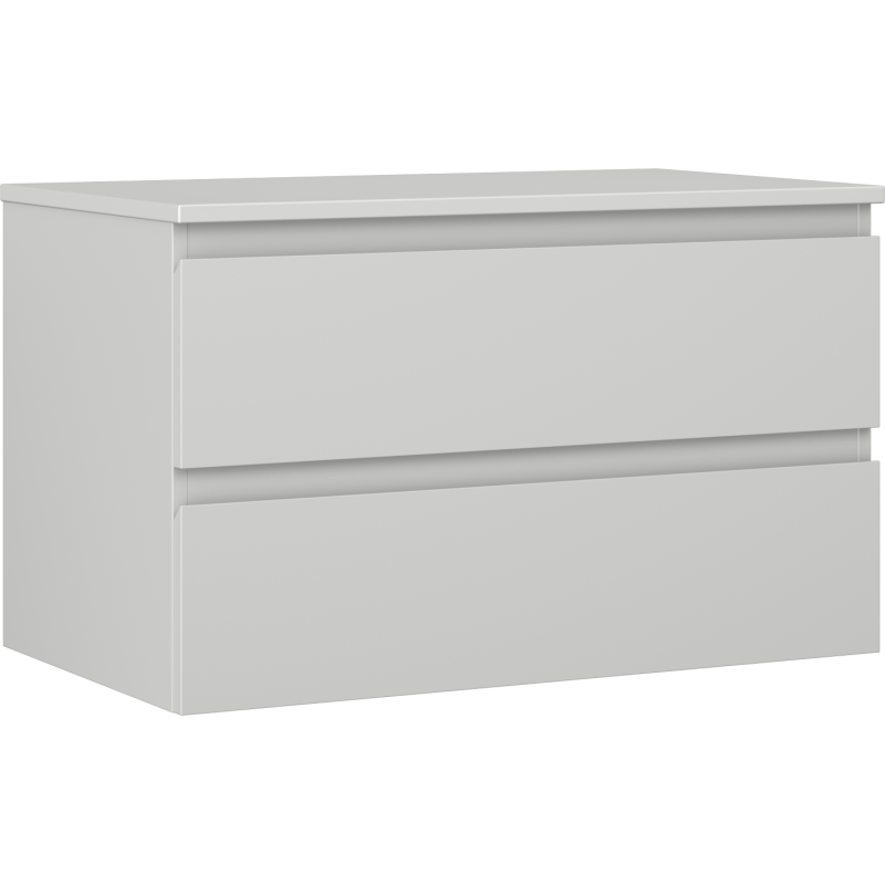 Mexen Orio Badezimmerschrank 80 cm mit Arbeitsplatte, 2 Schubladen, grau matt - 91A10-08047-2-BFFC62