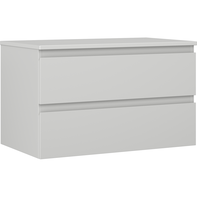 Mexen Orio szafka łazienkowa podumywalkowa 80 cm z blatem, 2 szuflady, szara mat - 91A10-08047-2-BFFC62