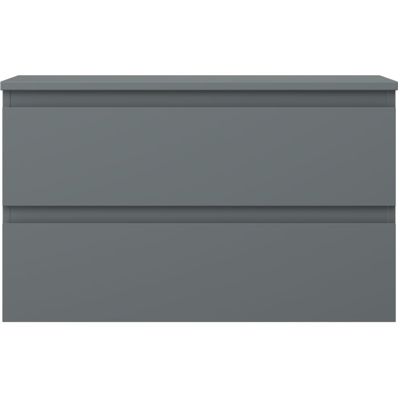 Mexen Orio meuble de salle de bains sous-lavabo 80 cm avec plateau, 2 tiroirs, graphite mat - 91A10-08047-2-BFFC66