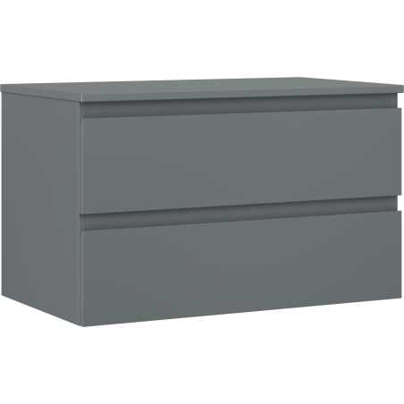 Mexen Orio szafka łazienkowa podumywalkowa 80 cm z blatem, 2 szuflady, grafit mat - 91A10-08047-2-BFFC66