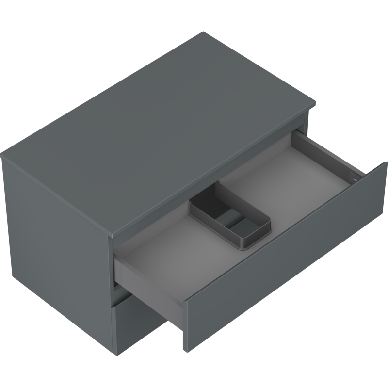 Mexen Orio mueble de baño para lavabo 80 cm con encimera, 2 cajones, grafito mate - 91A10-08047-2-BFFC66