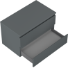 Mexen Orio mueble de baño para lavabo 80 cm con encimera, 2 cajones, grafito mate - 91A10-08047-2-BFFC66