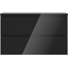 Mexen Orio Badezimmerunterschrank 80 cm mit Platte, 2 Schubladen, Schwarz Hochglanz - 91A10-08047-2-BFFC70