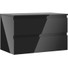 Mexen Orio meuble de salle de bain sous lavabo 80 cm avec plan, 2 tiroirs, noir brillant - 91A10-08047-2-BFFC70