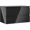 Mexen Orio mueble de baño bajo lavabo de 80 cm con encimera, 2 cajones, negro brillo - 91A10-08047-2-BFFC70